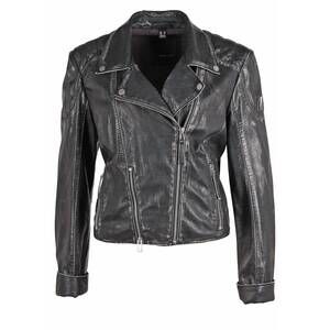 NEW MAURITIUS women's reanon rf leather jacket in vintage black